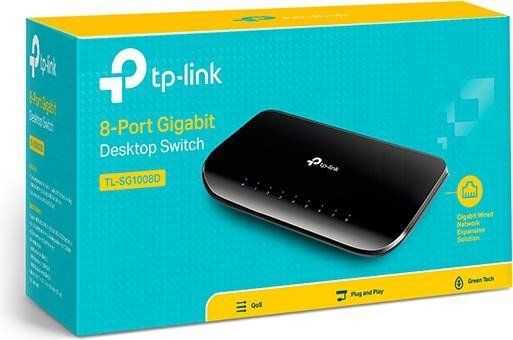 TP-Link TL-SG1008D Desktop Gigabit Switch, 8x RJ-45