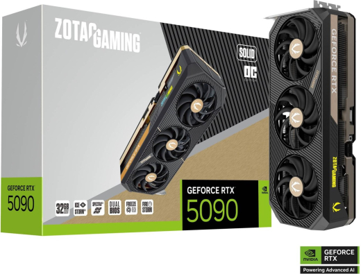 Zotac Gaming GeForce RTX 5090 Solid OC, 32GB GDDR7, HDMI, 3x DP
