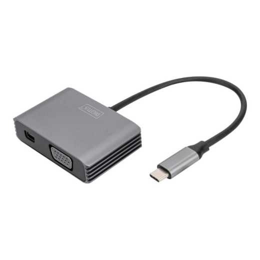 DIGITUS USB Type-C 4K 2in1 Mini DisplayPort + VGA Grafik-Adapter