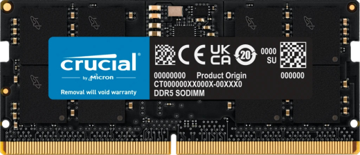 Crucial UDIMM, 16GB SO-DIMM, DDR5-5600, CL46-45-45