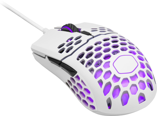 Cooler Master MasterMouse MM711 RGB Gaming Maus weiß matt, USB