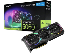 PNY GeForce RTX 5060 Ti Epic-X RGB Overclocked Triple Fan, 16GB GDDR7, HDMI, 3x DP