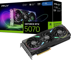 PNY GeForce RTX 5070 ARGB Epic-X RGB Overclocked Triple Fan, 12GB GDDR7, HDMI, 3x DP